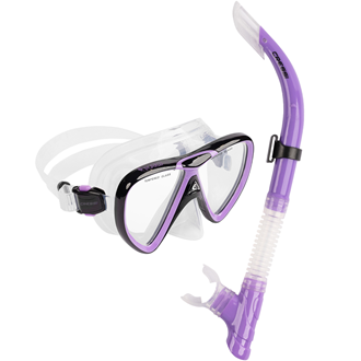 Cressi Ikarus + X-Hale Set | Clear/ Lilac - Click Image to Close